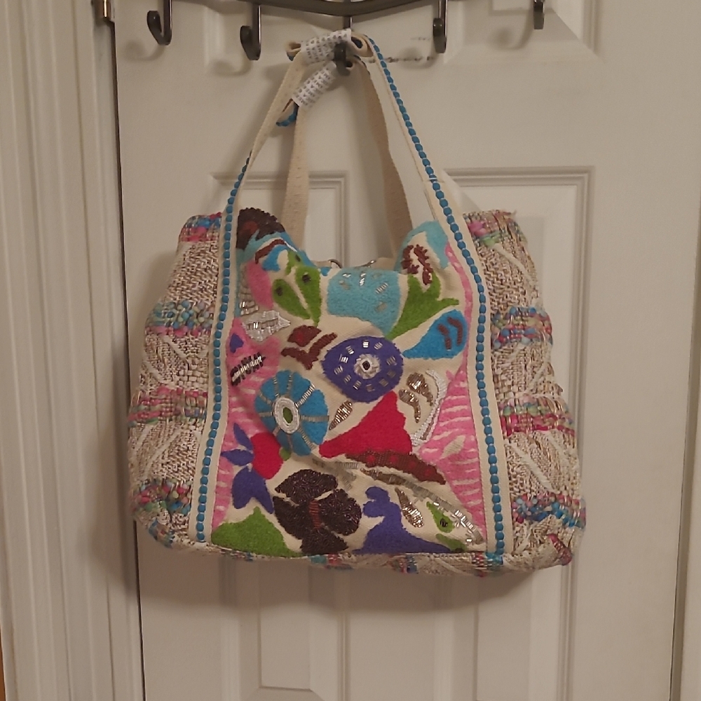 Floral Embroidered Women's Tote Bag